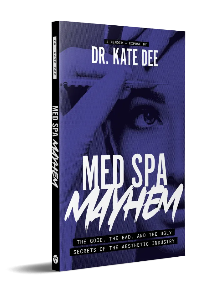 Med Spa Mayhem book cover by Dr. Kate Dee