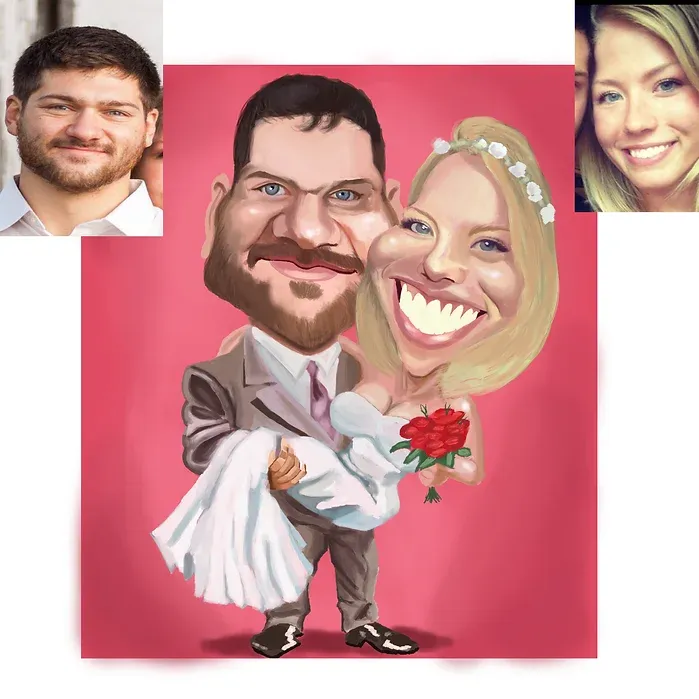 Custom commissioned caricature by The Ink Dr.