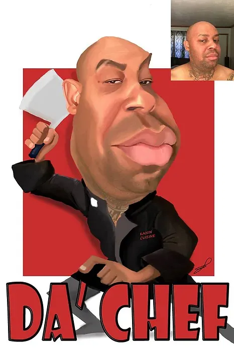 Custom commissioned caricature by The Ink Dr.
