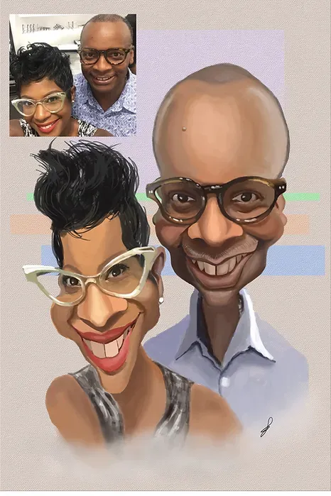 Custom commissioned caricature by The Ink Dr.