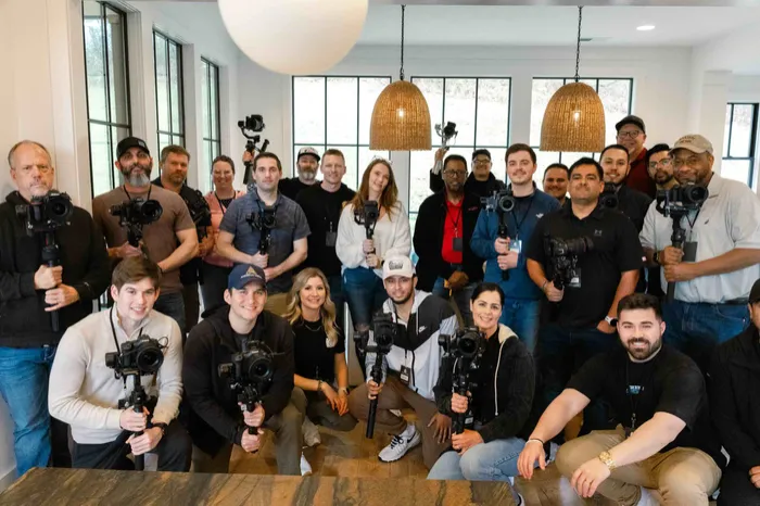 Students on a hands-on shoot