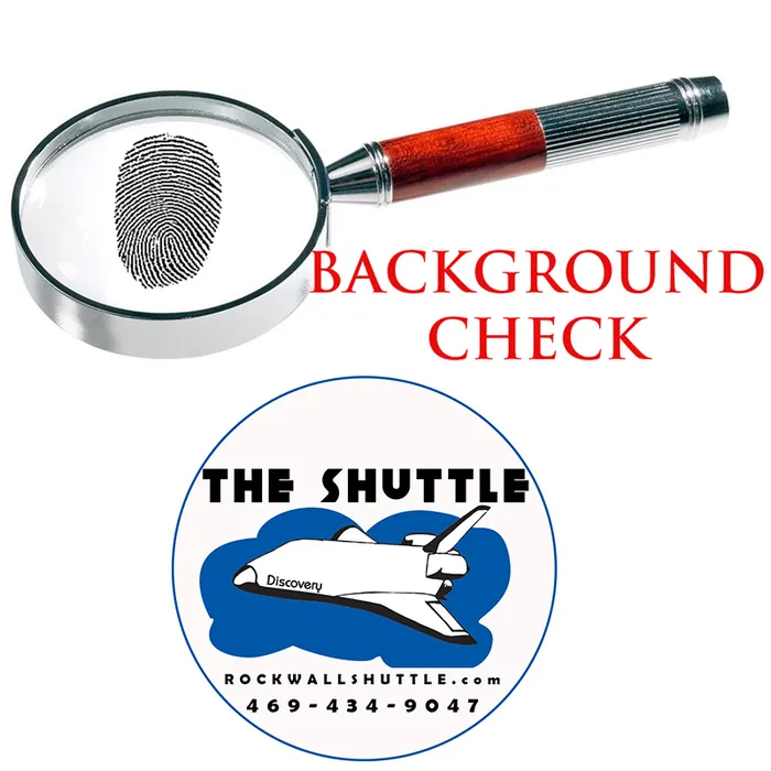 The Shuttle background check badge - every driver is background checked