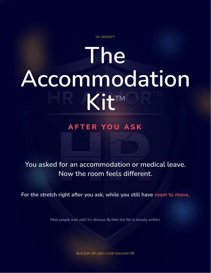 The Accommodation Kit cover, HR Armor