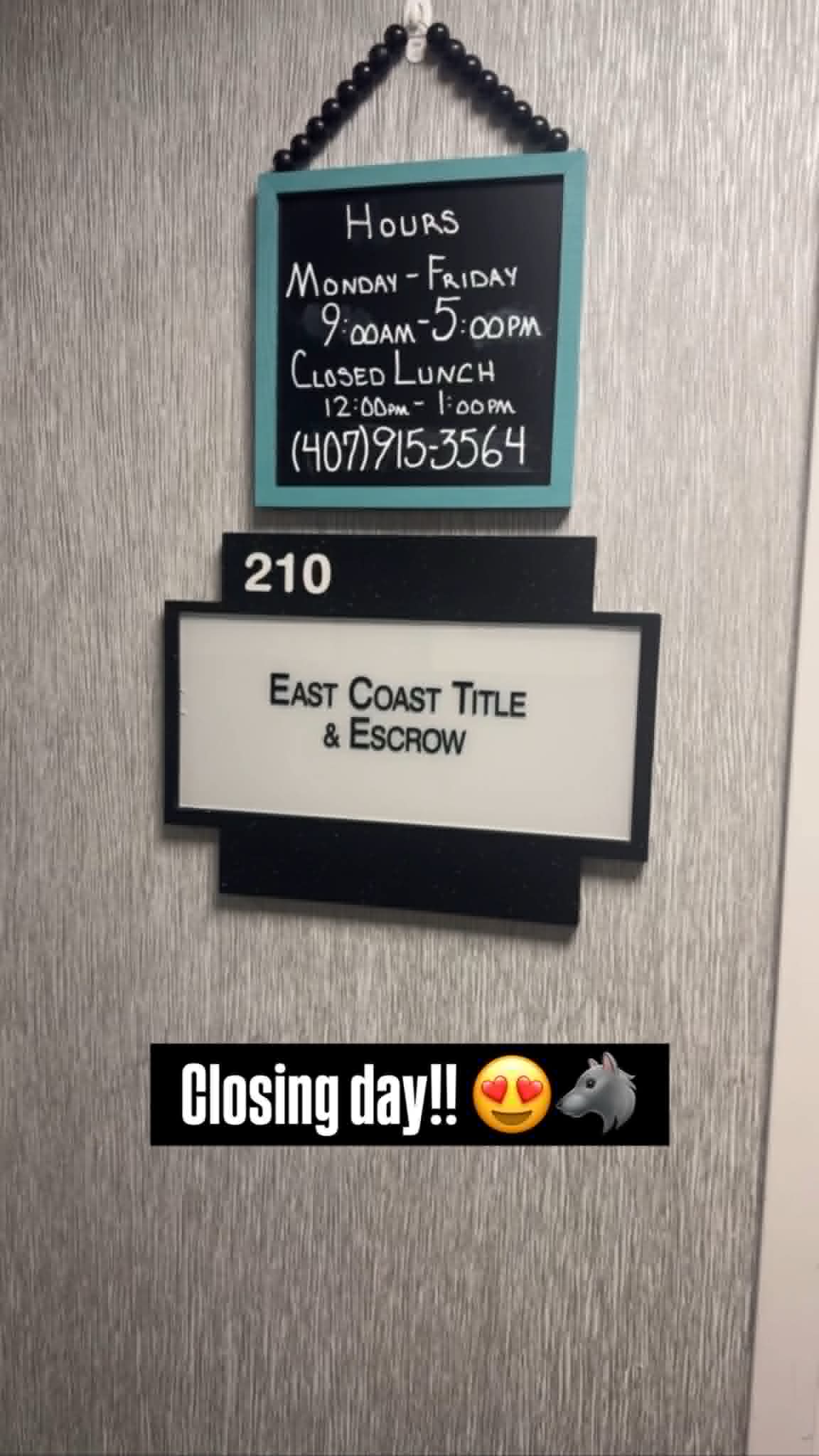 Closing day