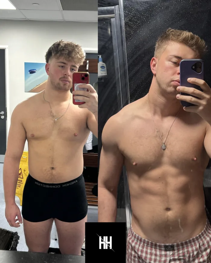 HH Fitness client before and after, shared with permission