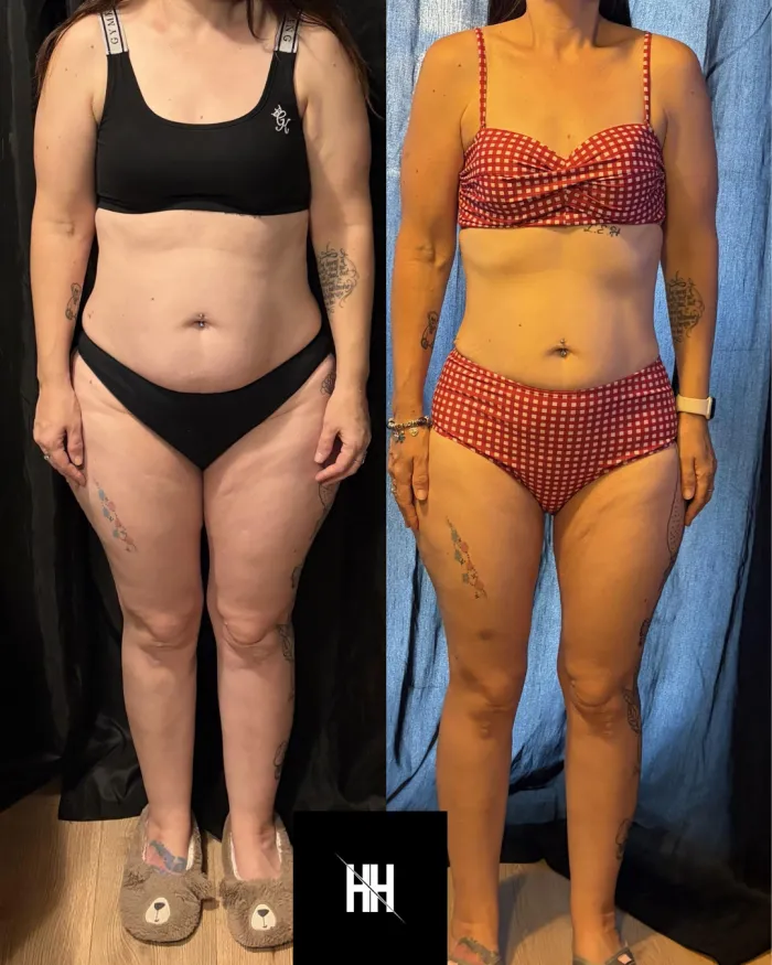 HH Fitness client before and after, shared with permission
