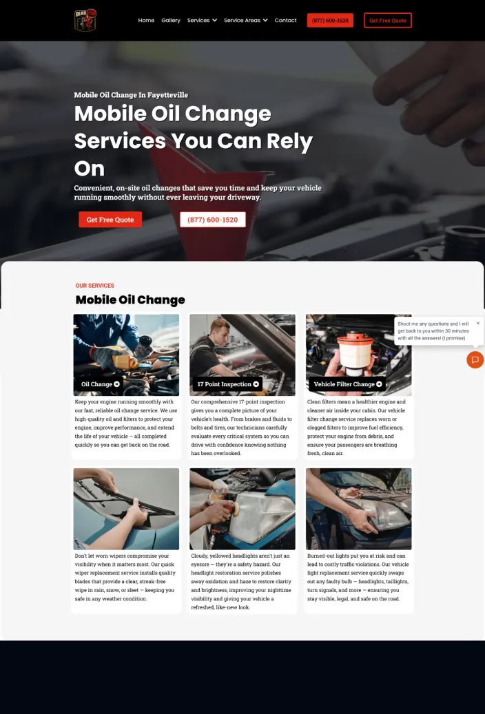 DeadStop Mobile Oil Change