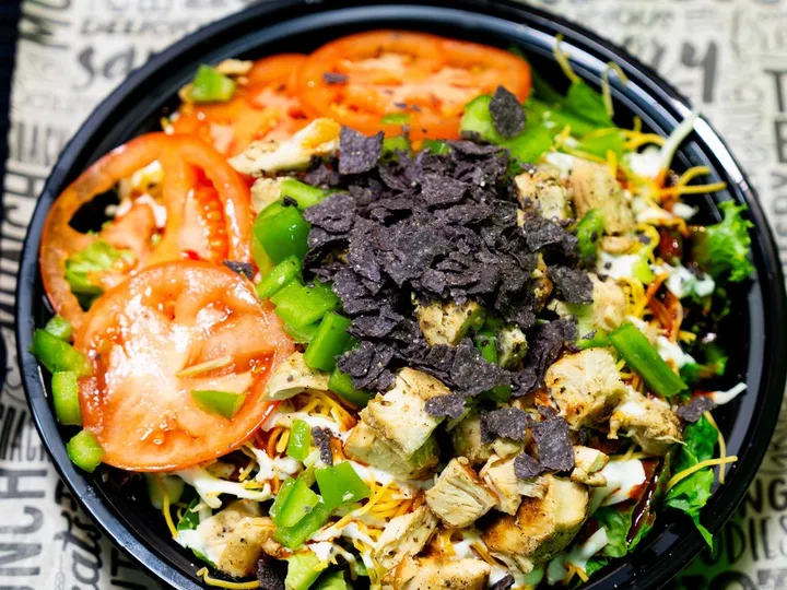 Southwest grilled chicken salad from the Be Fit Cafe catering menu