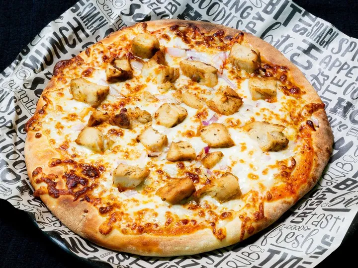 Buffalo Chicken pizza, the bestseller at Be Fit Cafe in Powell, Ohio