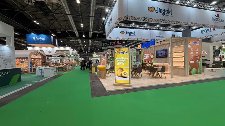 The Italy and Portugal pavilions at Fruit Attraction 2026 in Madrid, the scene of Mashamba's buyer meetings report
