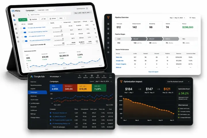 Phase 2: Meta and Google campaign dashboards
