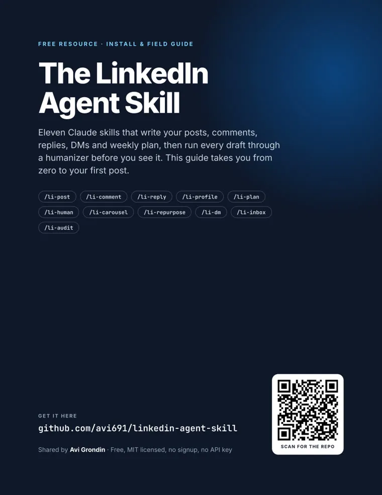 Cover of The LinkedIn Agent Skill guide
