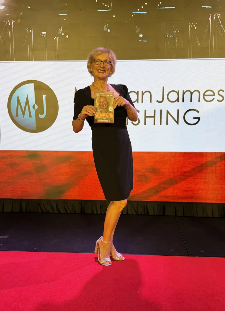 Sabine Kvenberg on the Morgan James Publishing stage