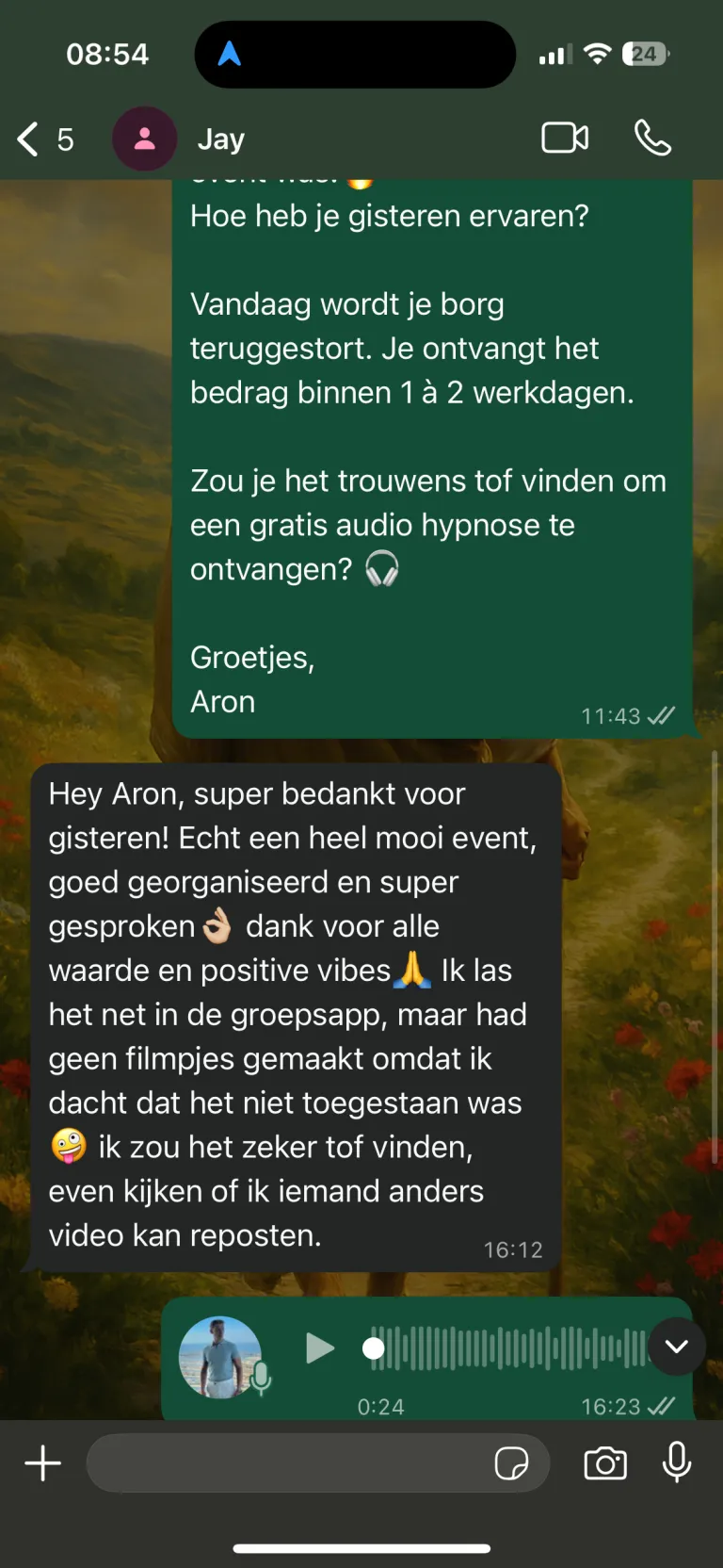 Reactie van een deelnemer
