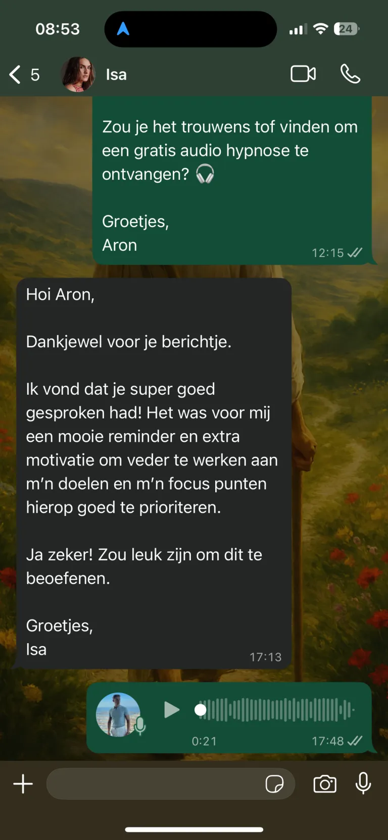 Reactie van een deelnemer