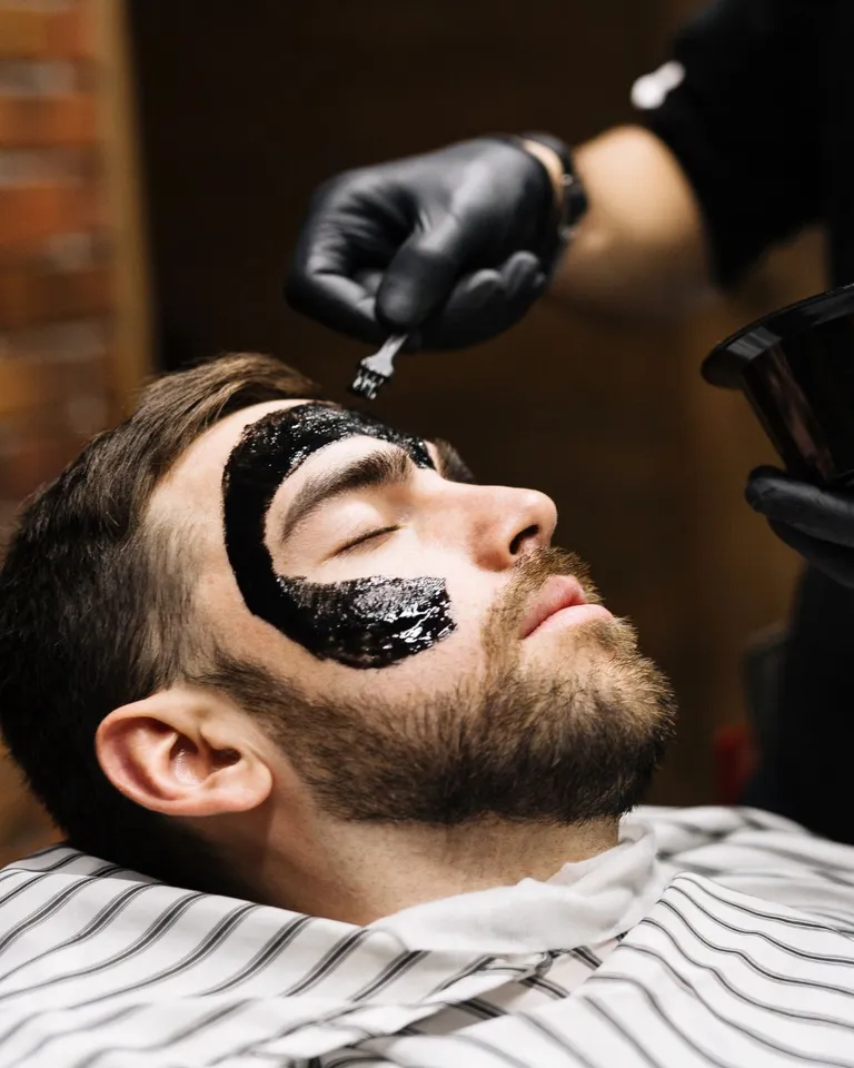 Charcoal face mask treatment at Salon Salman