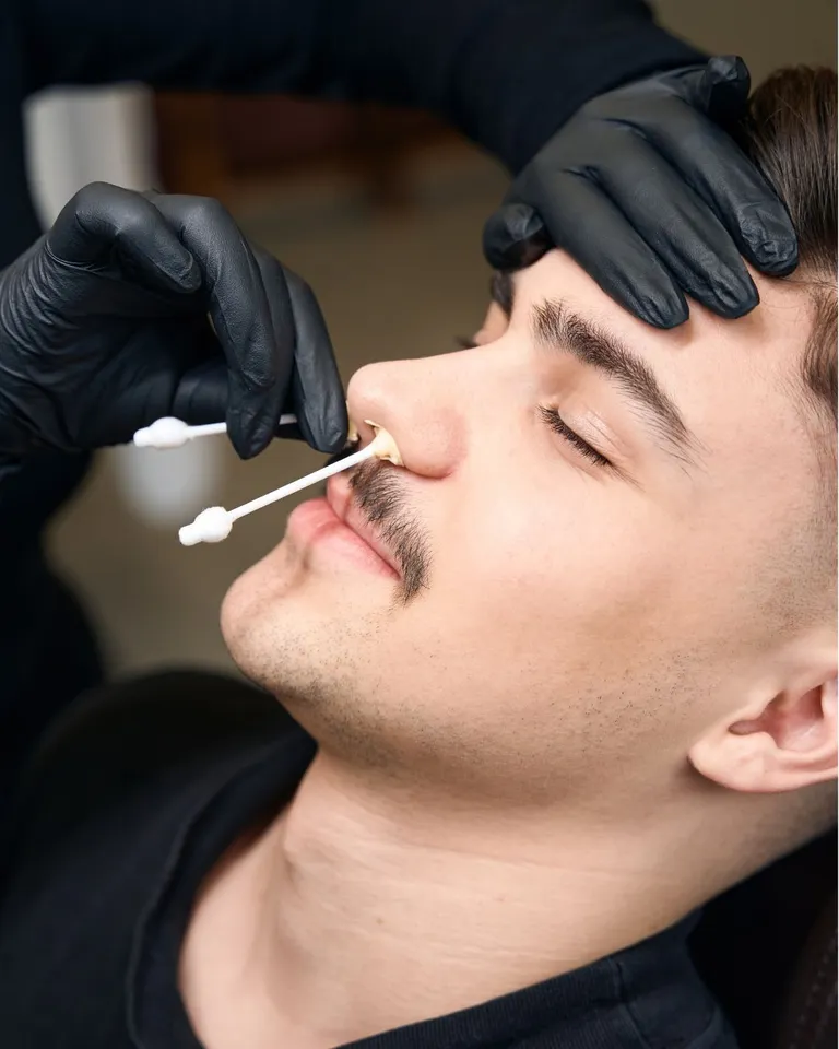 Nose waxing for men at Salon Salman