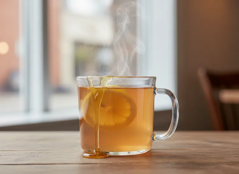Immunity tea with honey and lemon