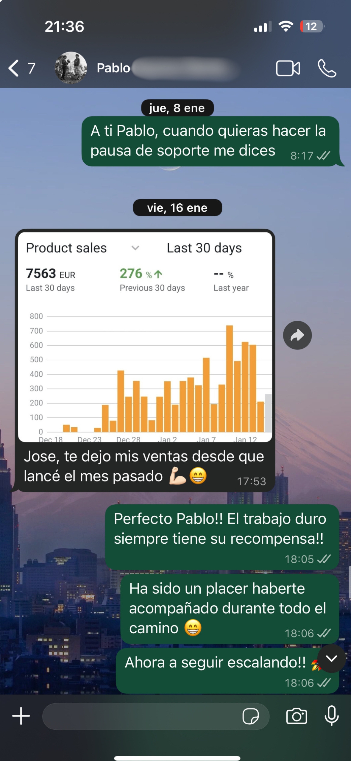 Captura del testimonio de Pablo B.