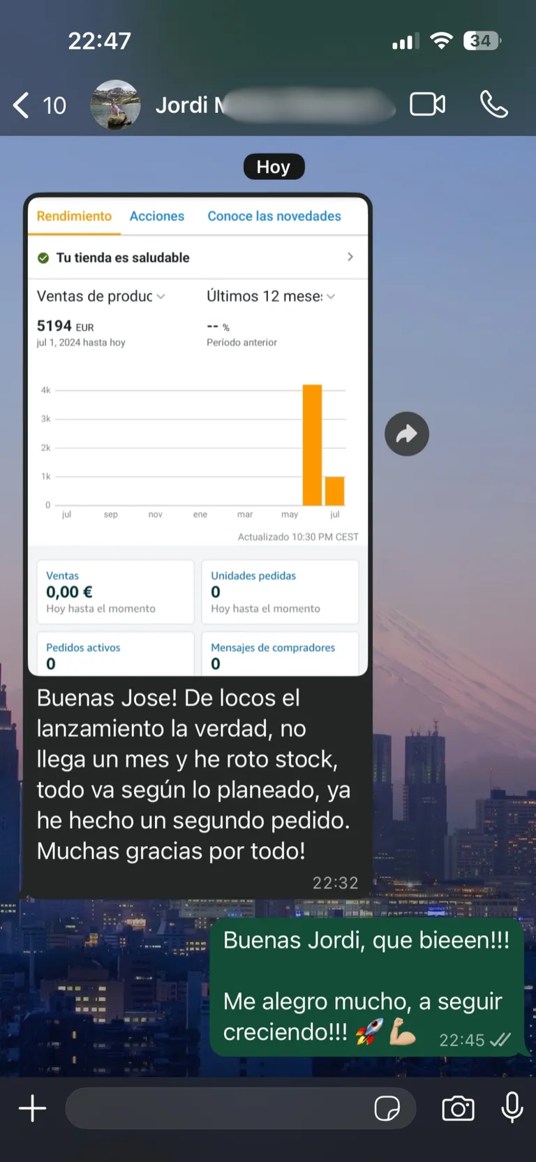 Captura del testimonio de Jordi