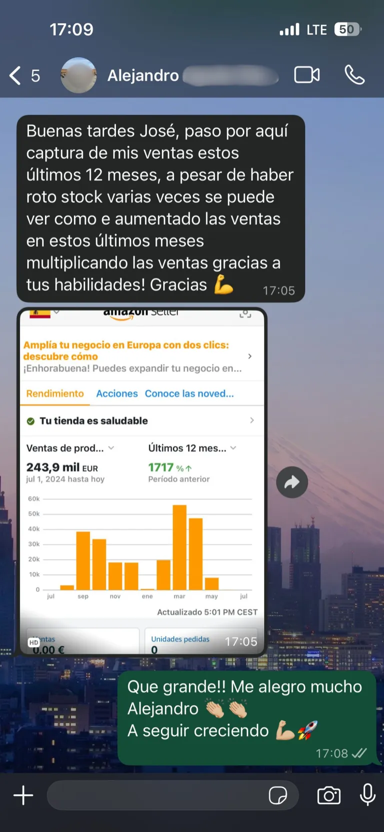 Captura del testimonio de Alejandro