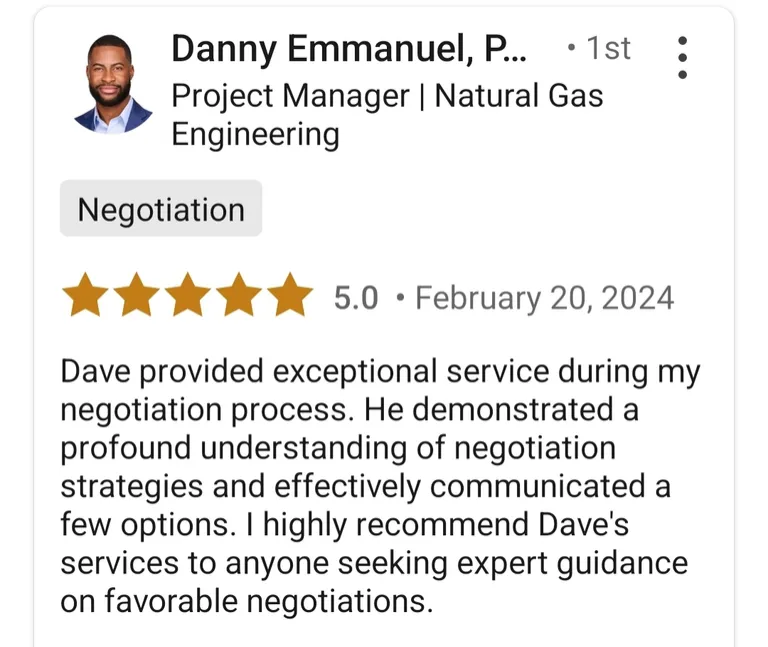 Client testimonial