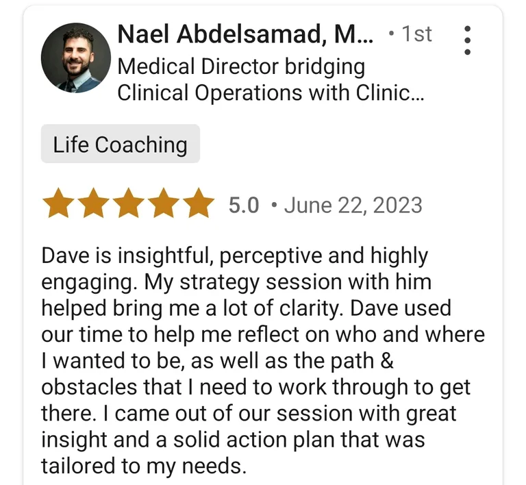 Client testimonial