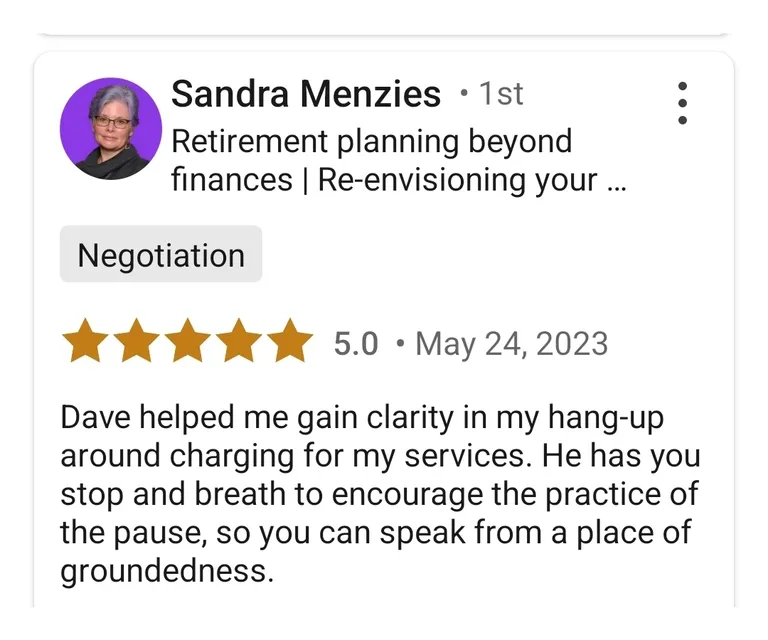 Client testimonial