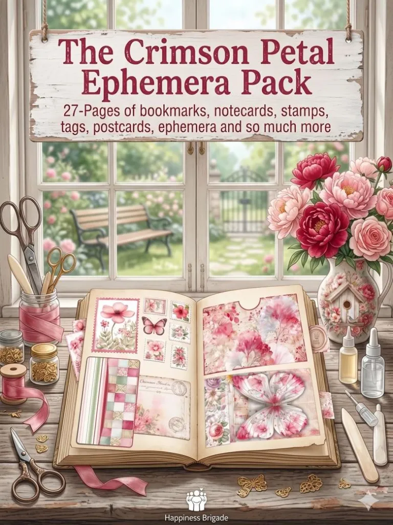 Crimson Petal Ephemera Pack