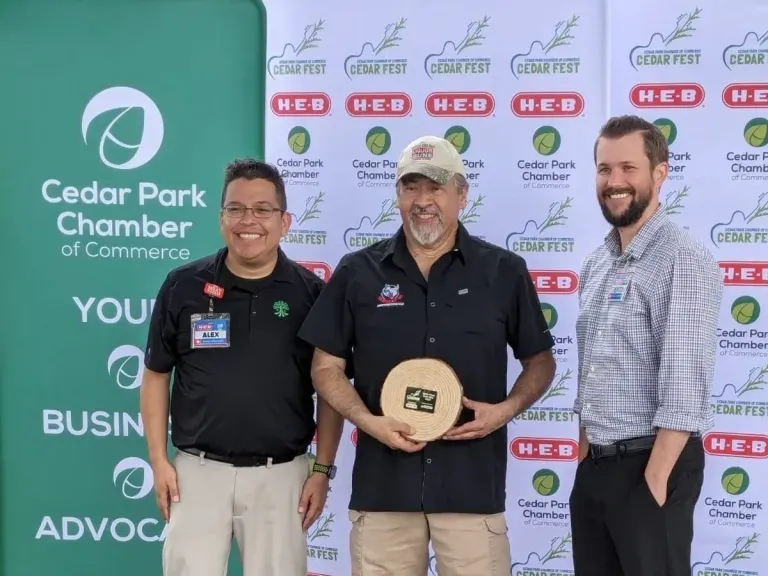James Garza Accepting Award
