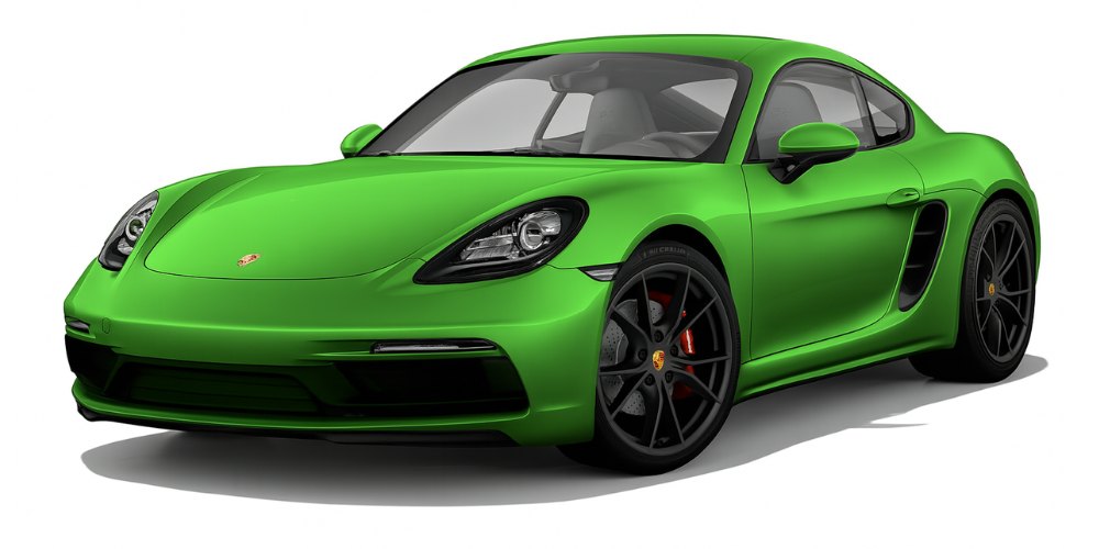 Diagram showing full vehicle paint protection film coverage on a Porsche