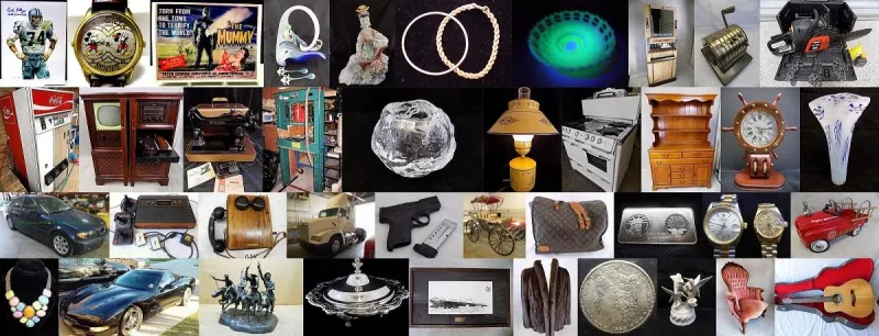 Assorted auction items available for online bidding