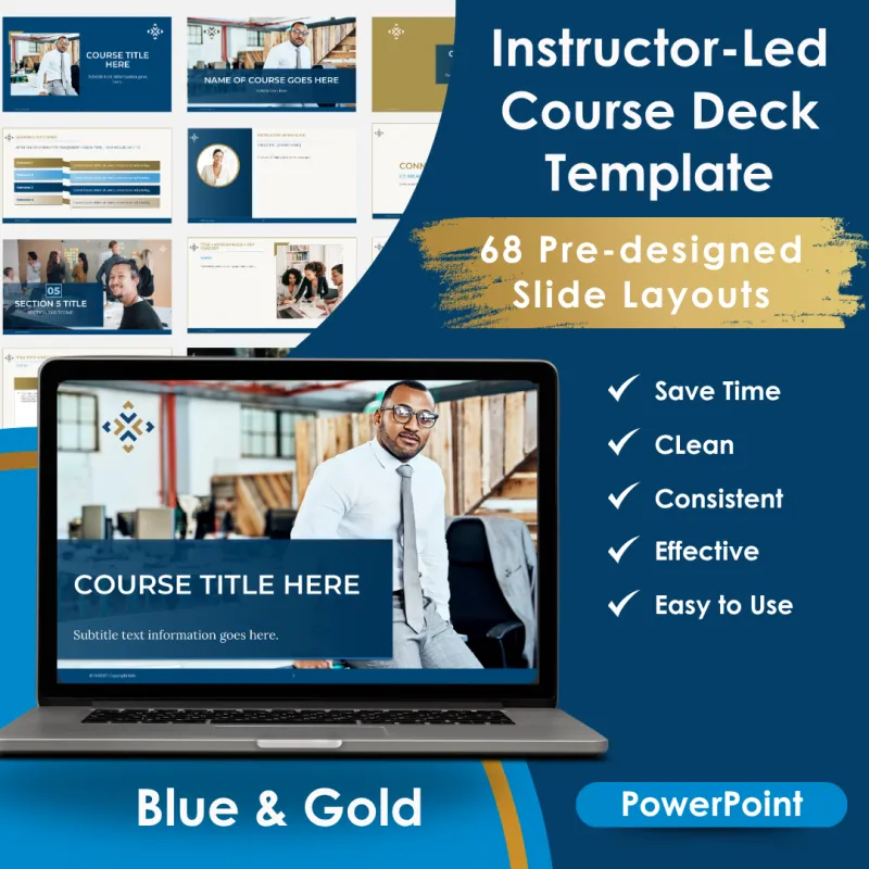 Workshop Template - Blue & Gold (PowerPoint)