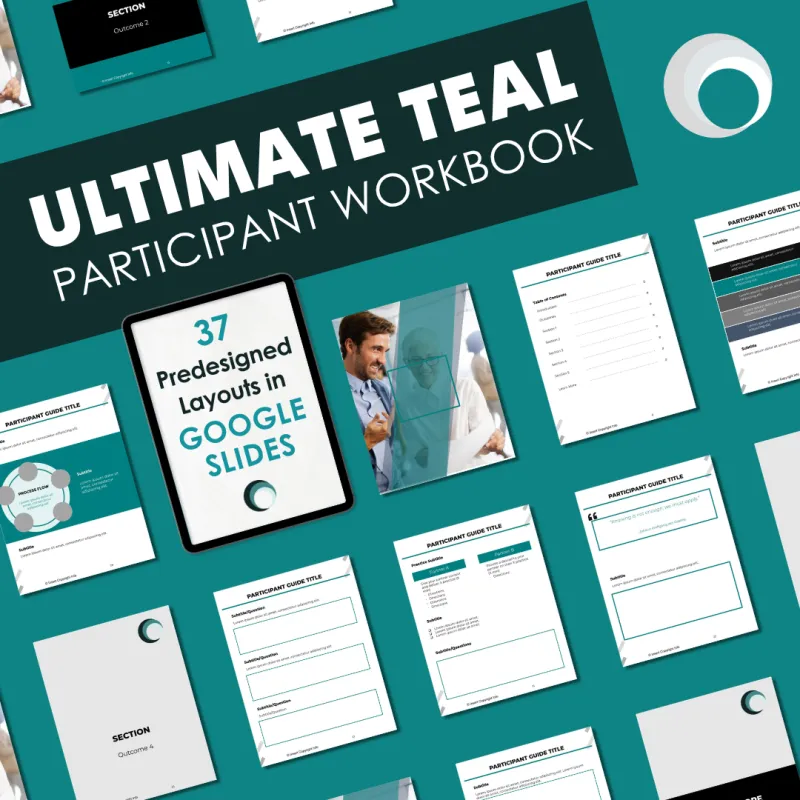 Participant Workbook Template - Ultimate Teal (Google Slides)