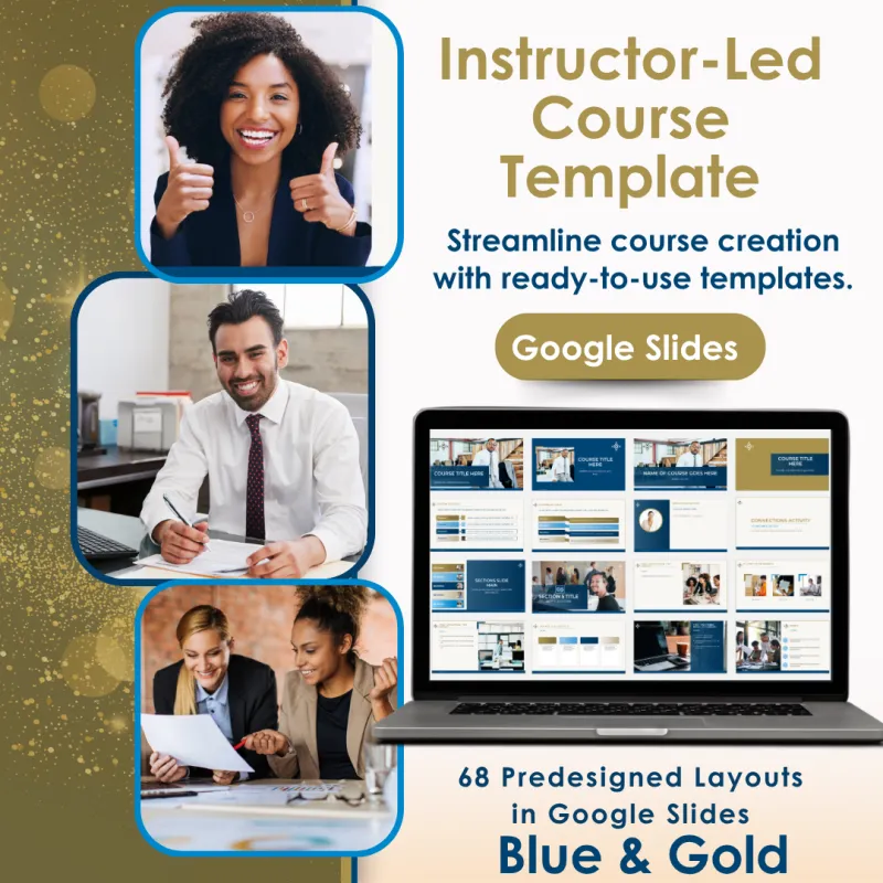 Workshop Template - Blue & Gold (Google Slides)