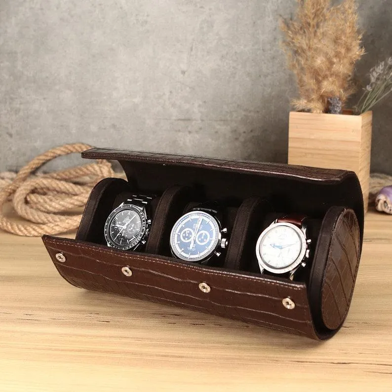 THE NEW WHEEL ROLLING WATCH CASE- LEATHER ROLL