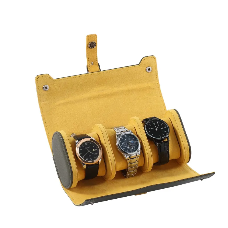 OSTRICH FOOT LEATHER WATCH ROLL- SOUTH AFRICAN STRAP