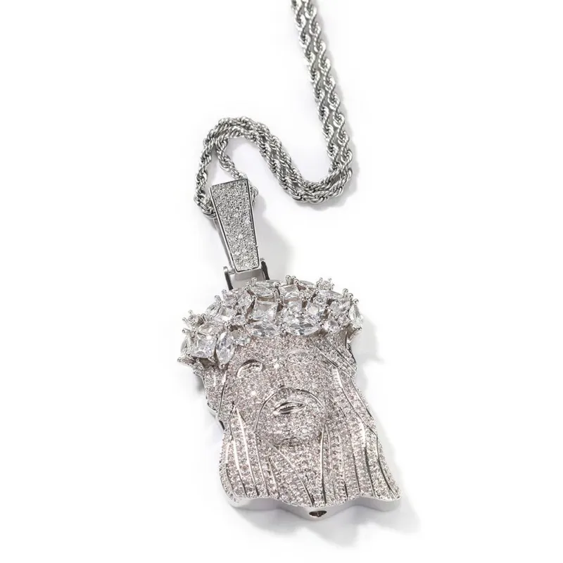 FIGURE SHAPED BLING BING ICED OUT PENDANT - RAPPER FASHION HIP HOP JEWELRY