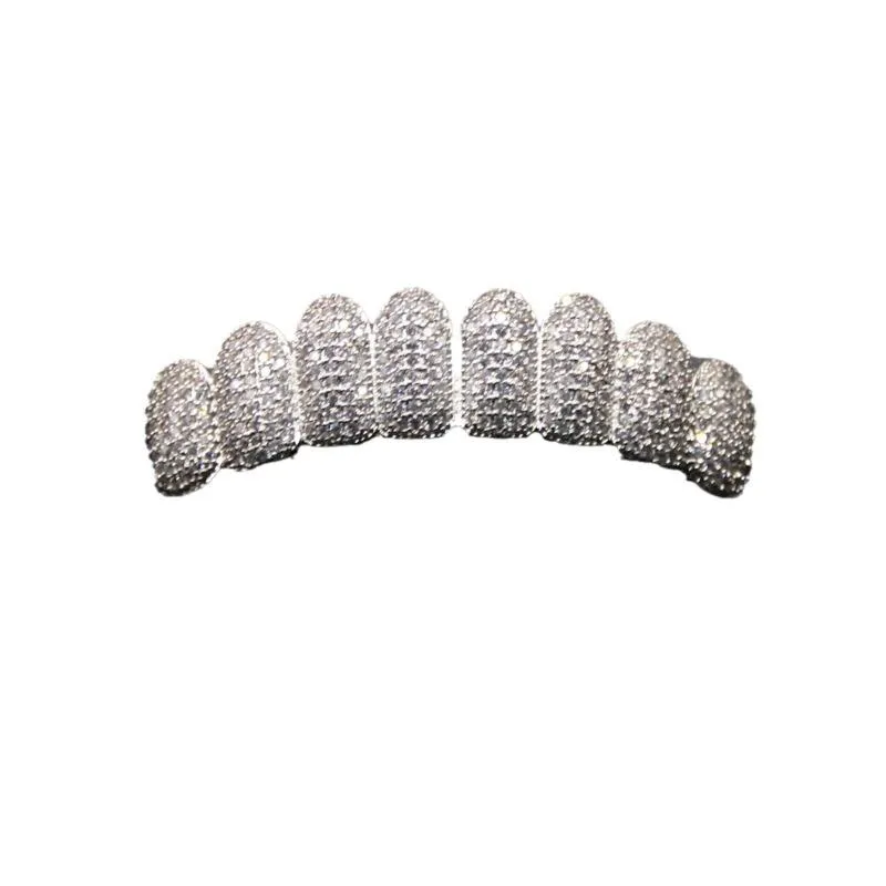 MICRO PAVE TOP & BOTTOM CHARM GRILLS - TEETH GRILLZ ICED OUT