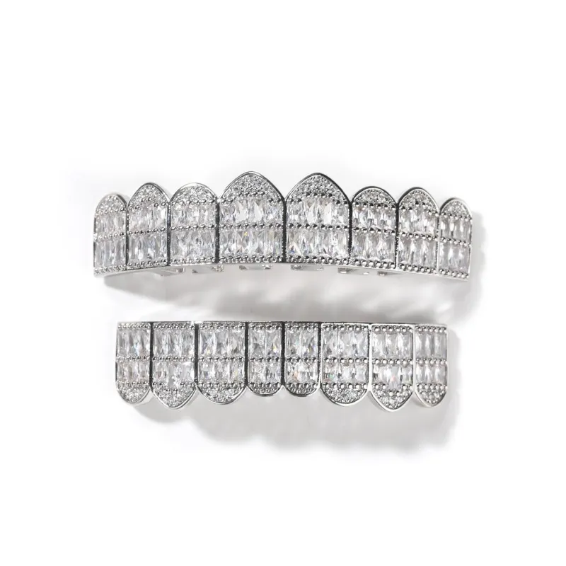 GRILLZ 925 STERLING SILVER MOISSANITE- ROUND CUT VVS1 WITH GRA SOLID GOLD