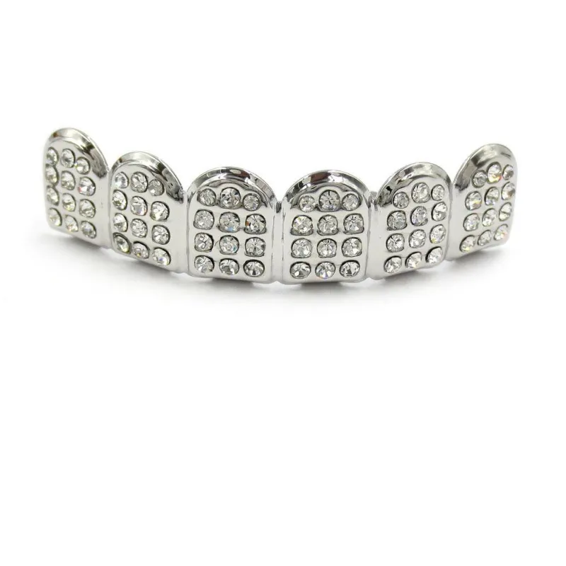 6/6  ICED OUT FULL CZ STONES- 5A+ CUBIC ZIRCON TOOTH CAP 