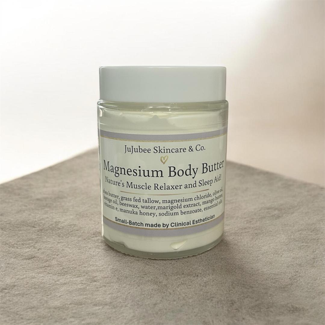 All Natural Magnesium Body Butter – Moisturizing Magnesium Cream for Sleep, Relaxation & Muscle Relief