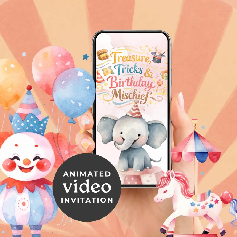 Circus Birthday Party Invitation