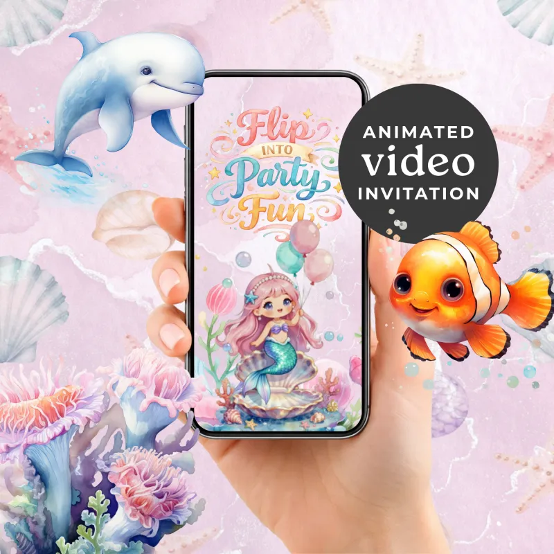 Mermaid Birthday Party Invitation