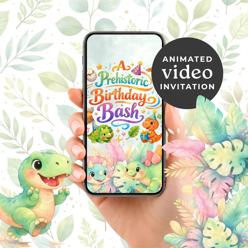 Dinosaur Birthday Party Invitation