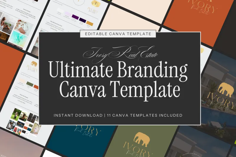 Ivory Real Estate Ultimate Branding Canva Template Bundle
