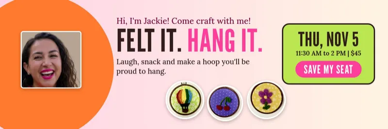 Needle Felting Social Craft Event