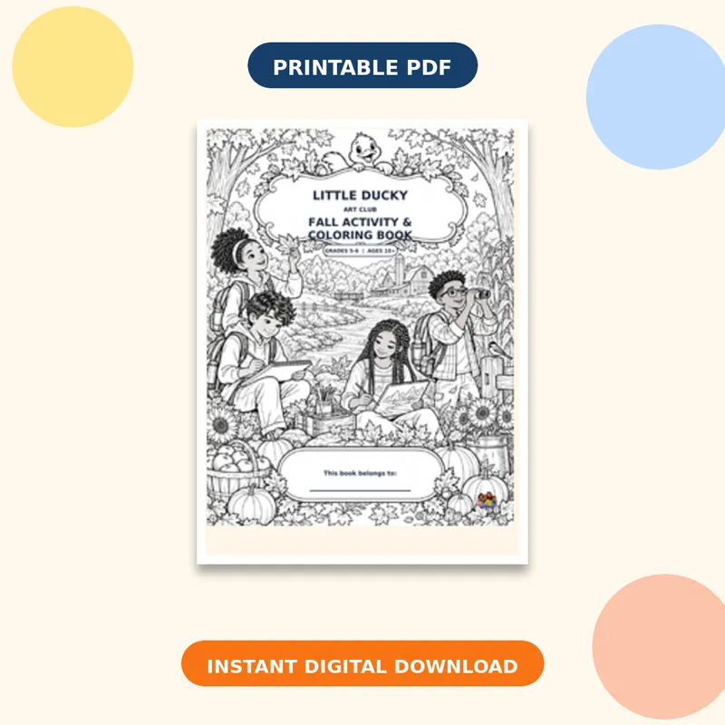 Fall Activity & Coloring Book - Ages 10+