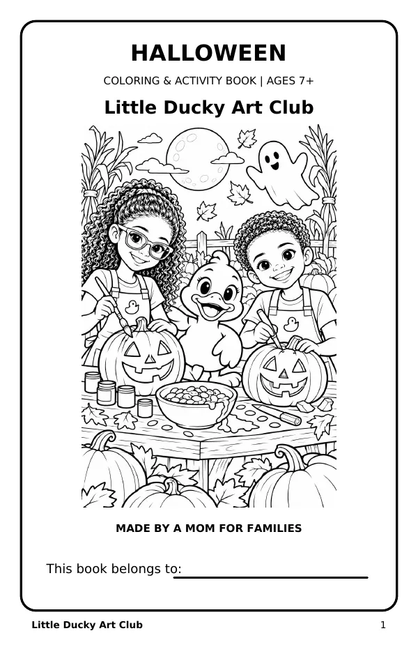 Halloween Coloring & Activity Booklet – Ages 7+
