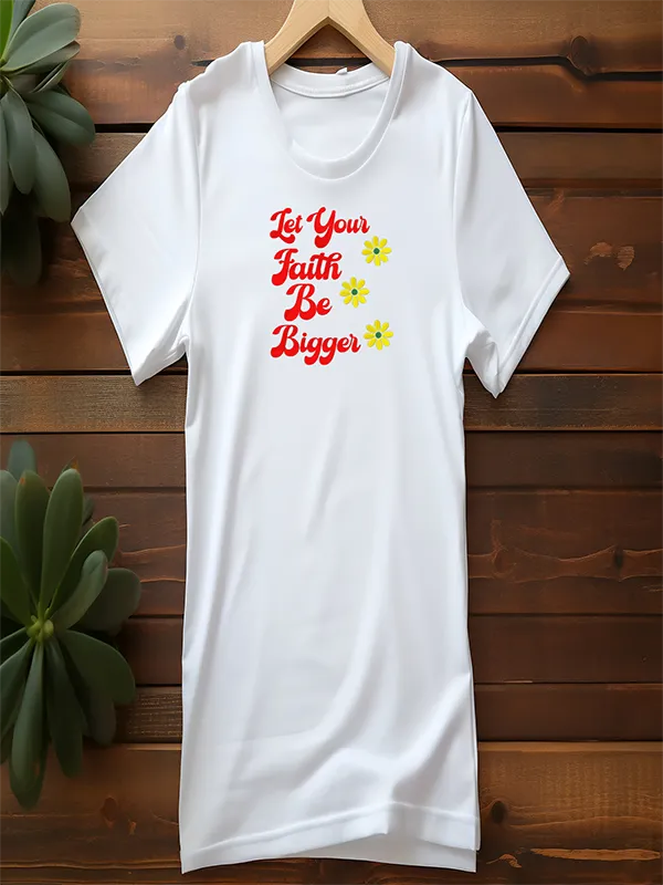 Let Your Faith Be Bigger Embroidered T-Shirt